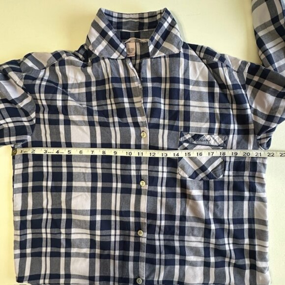 Victoria's Secret - Cozy Flannel Blue White Long Pajama Set Size M - Picture 7 of 13